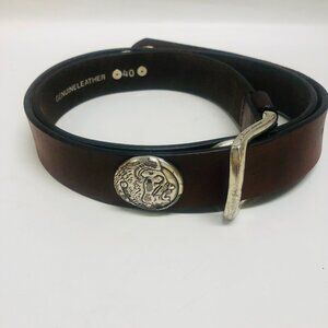 Men's Brown Genuine Leather Belt with University of Florida Seminoles Conchos 38